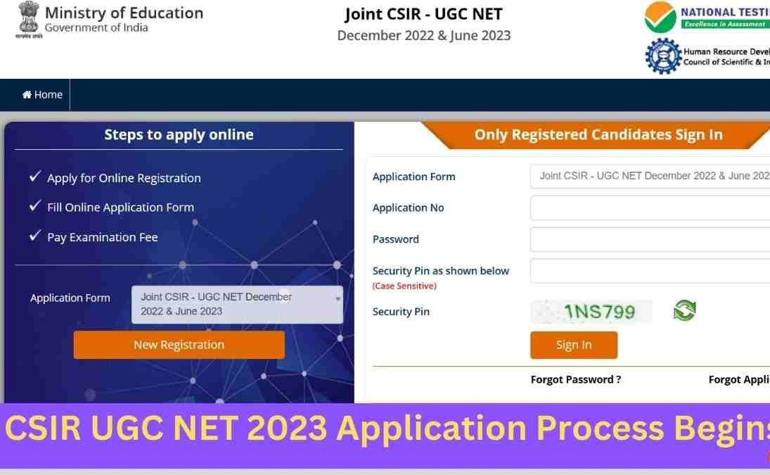 CSIR UGC NET Application Form 2023