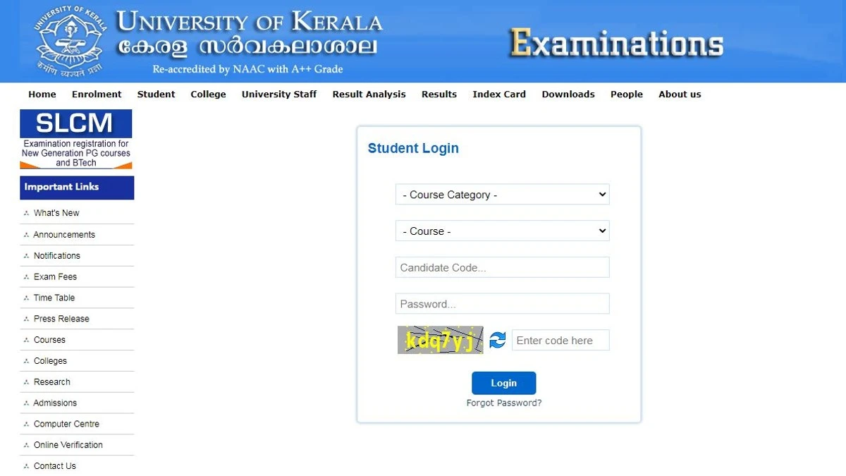 Kerala University Result